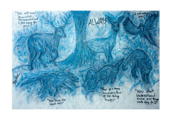 Harry Potter Patronus | Oil Pastel Art Wall Art