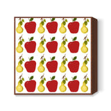 Cool Apple And Pear Fruit Pattern  Square Art Prints
