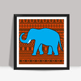 Blue Elephant Square Art Prints