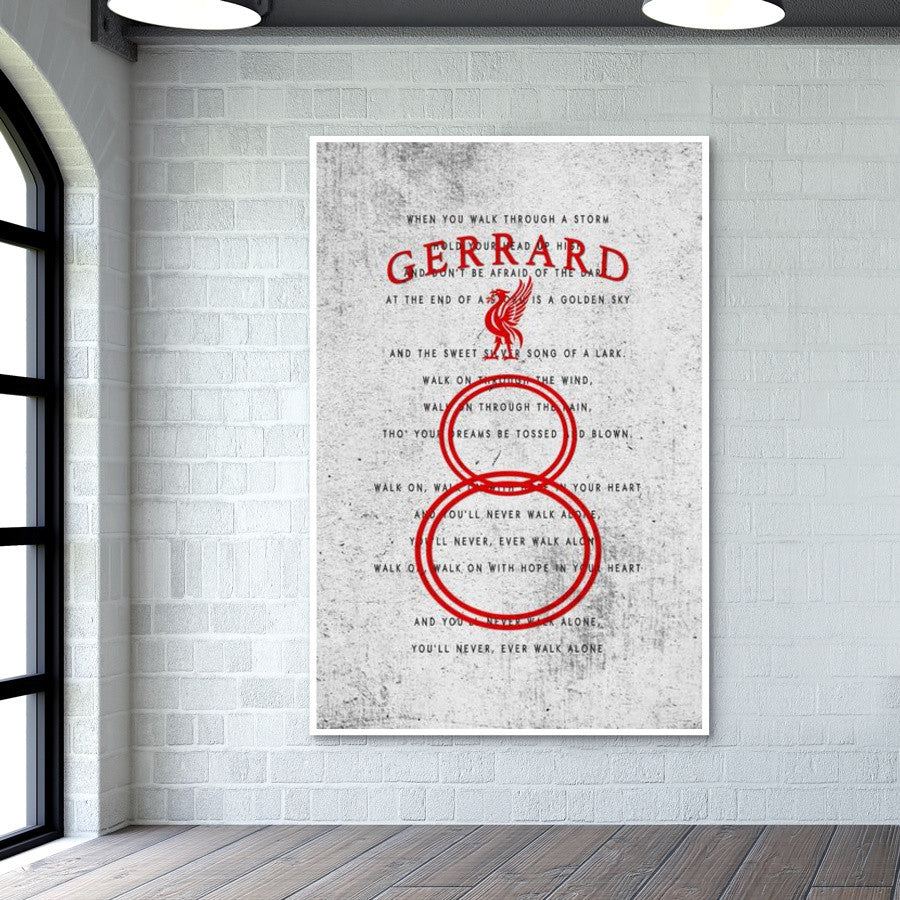 GERRARD #8- YNWA ANTHEM concrete texture