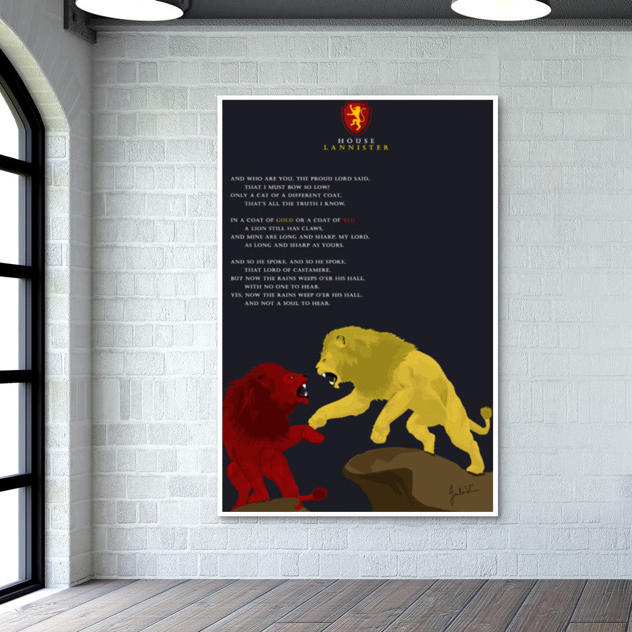 The Rains of Castamere Wall Art