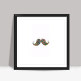 Moustache square art prints