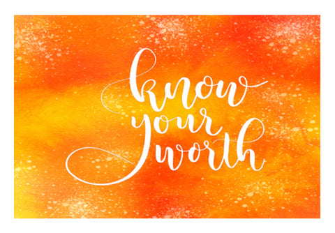 Know Your Worth  Wall Art