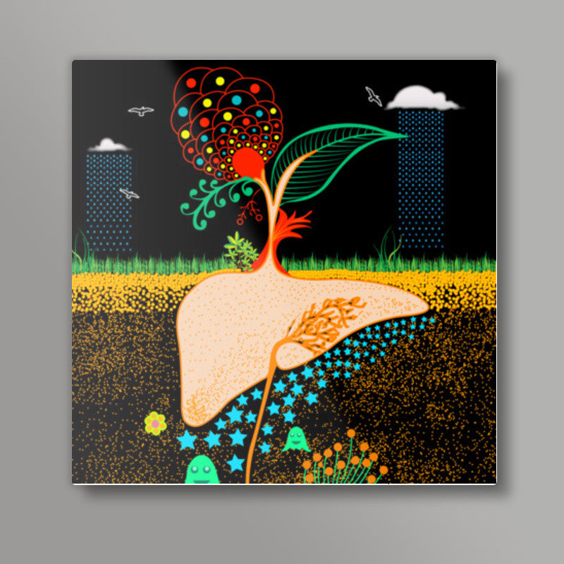 If Mars was like that ! Square Art Prints