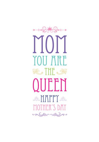 PosterGully Specials, The Queen Mothers Day Typography Wall Art