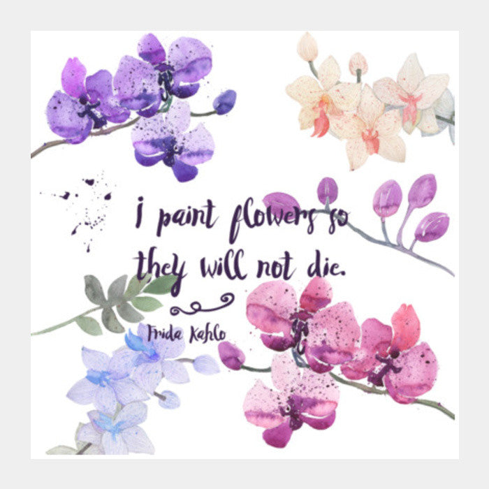 Paint Flowers Square Art Prints