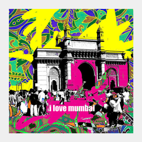Square Art Prints, i love mumbai Square Art Prints