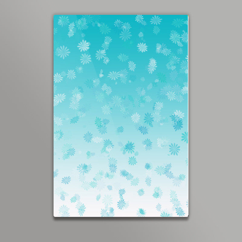 Blue white flower texture Wall Art
