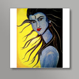 Lord Shiva painting Square Art Prints