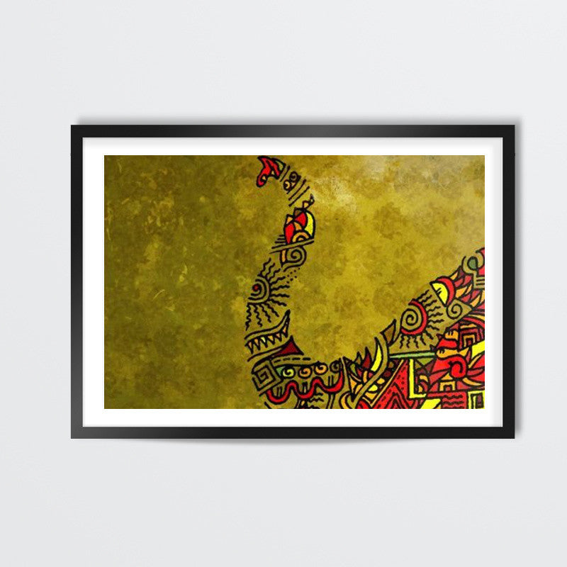 Elephant Zenscrawl Wall Art | Meghnanimous