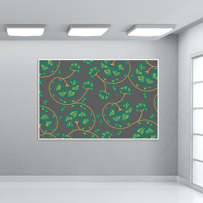 Swirl Floral Abstract Print Wall Art