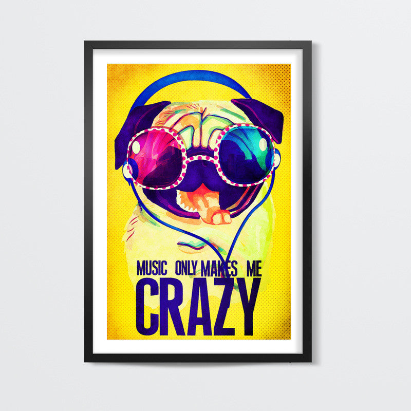 crazy dog Wall Art