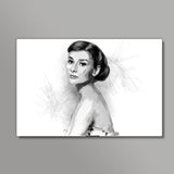 Audrey Hepburn sketch Wall Art