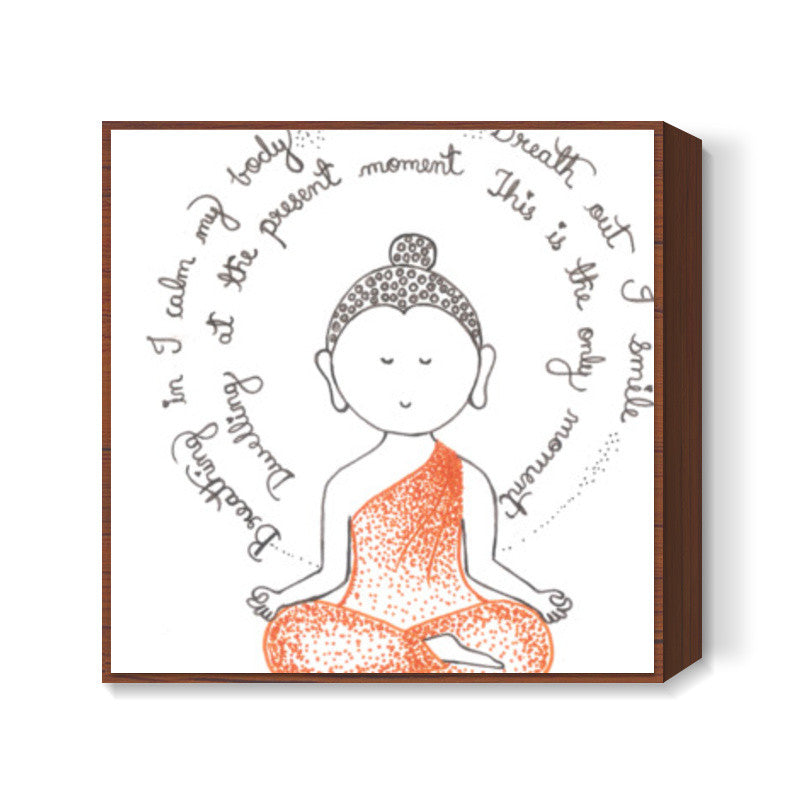 Smiling Buddha Square Art Prints
