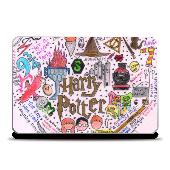 Harry Potter Doodle Laptop Skin Buy High Quality Posters and