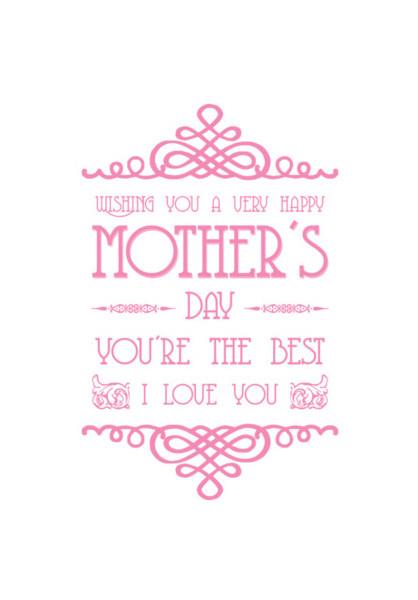 PosterGully Specials, Beautiful Mothers Day Typography Wall Art