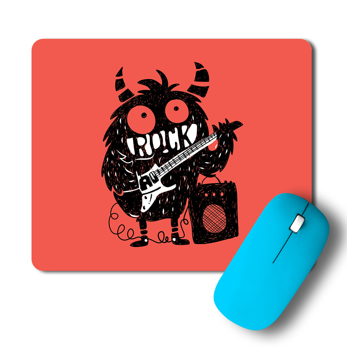 Rock Monster Guitar Pop Art Mousepad