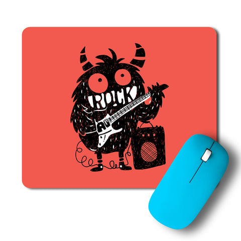 Rock Monster Guitar Pop Art Mousepad