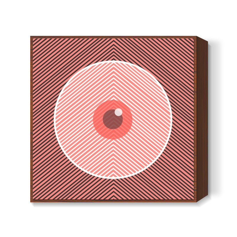 Line Eye ball Square Art Prints