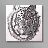 Tiger Mandala Square Art Prints