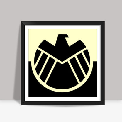 Agents of SHIELD marvel logo Square Art Prints