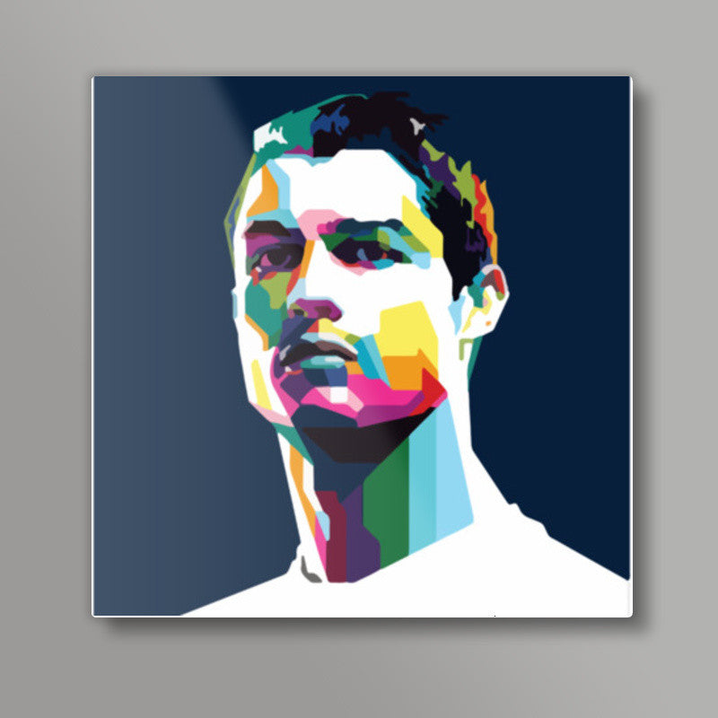 Cristiano Ronaldo Minimal Design Square Art Prints