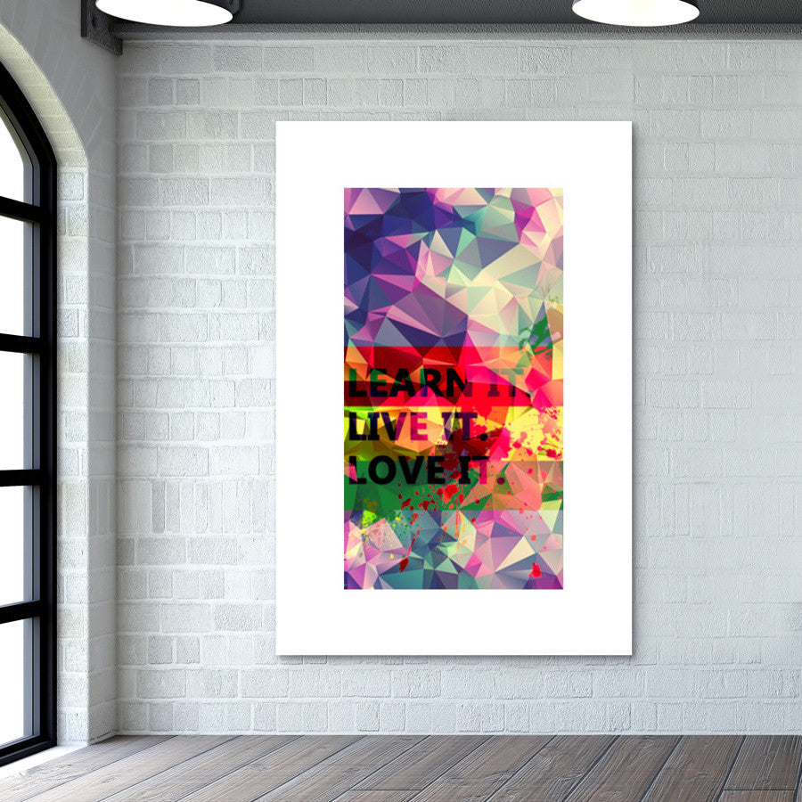 wall Art Levis Colorful Pentonix Learnt i Live it Love it Rectangular Wall Art