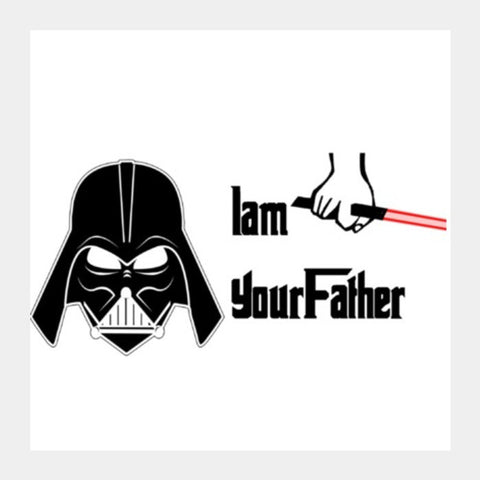 Square Art Prints, Darth Vader - I am your father. Star Wars Square Art Prints