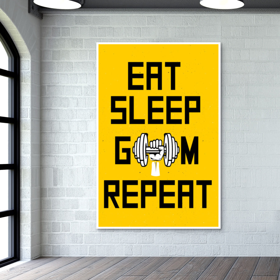 EAT SLEEP GYM REPEAT Wall Art