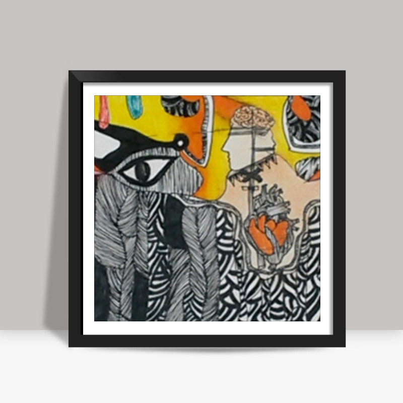 Tangled complexities Square Art Prints