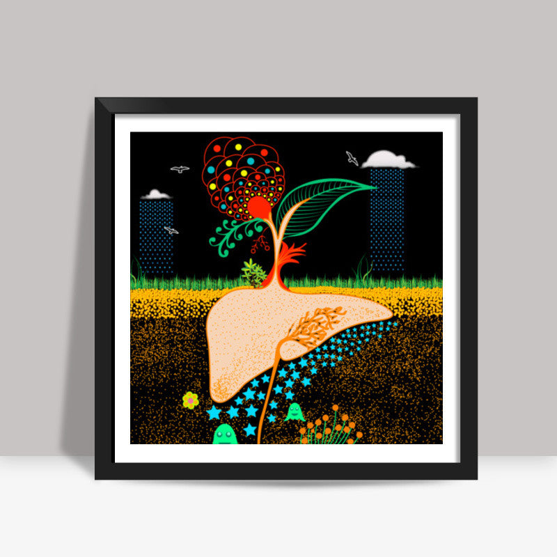 If Mars was like that ! Square Art Prints