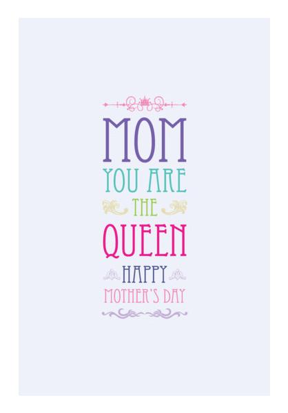 PosterGully Specials, The Queen Mothers Day Typography Wall Art
