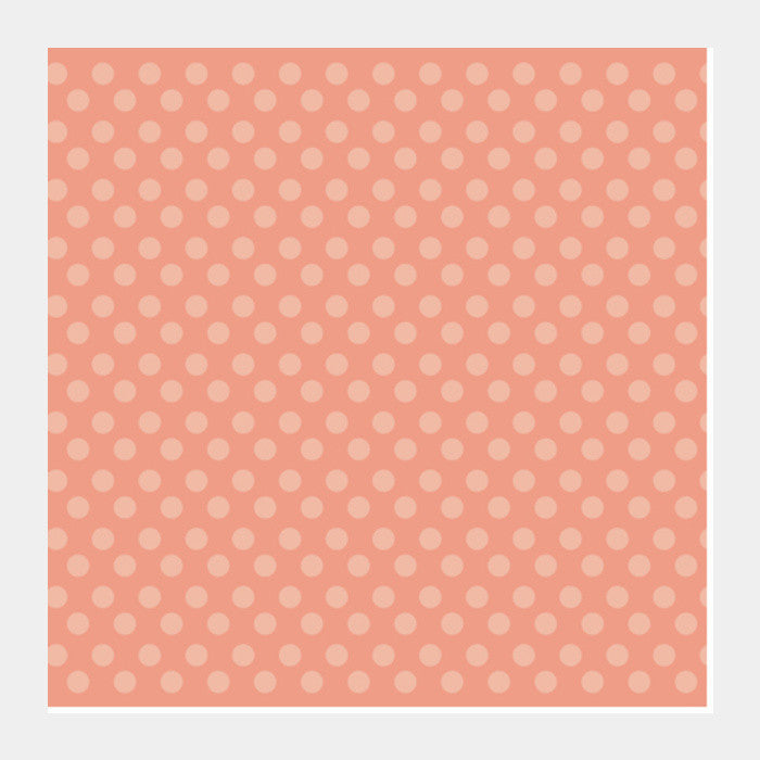 Peach Dots Square Art Prints