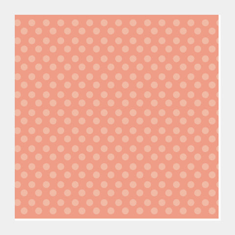 Peach Dots Square Art Prints