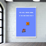 Mario Pixel Inspirational Wall Art