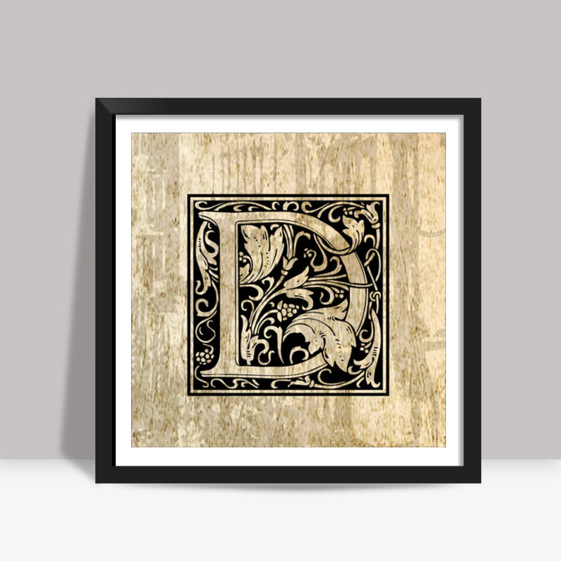 Ornate D Square Art Prints