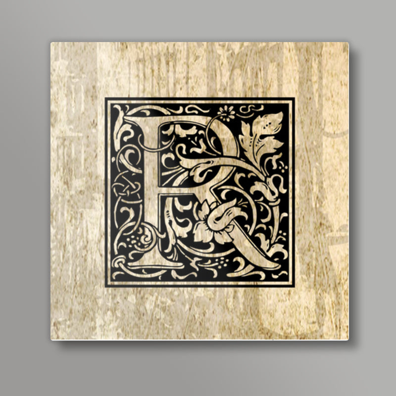 Ornate R Square Art Prints