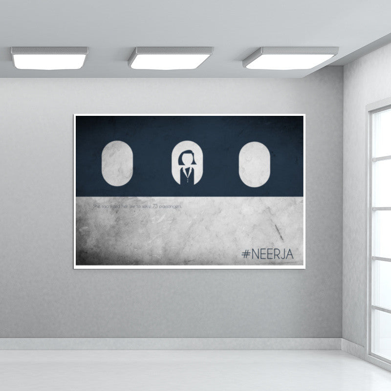 neerja brave minimal sacrifice Wall Art
