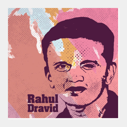 Rahul Dravid Square Art Prints PosterGully Specials