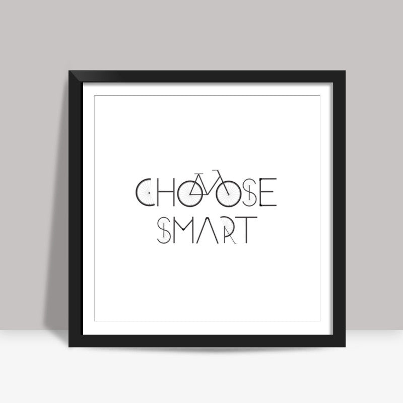 Font inspired from bicycle, bicycle craze Square Art Prints