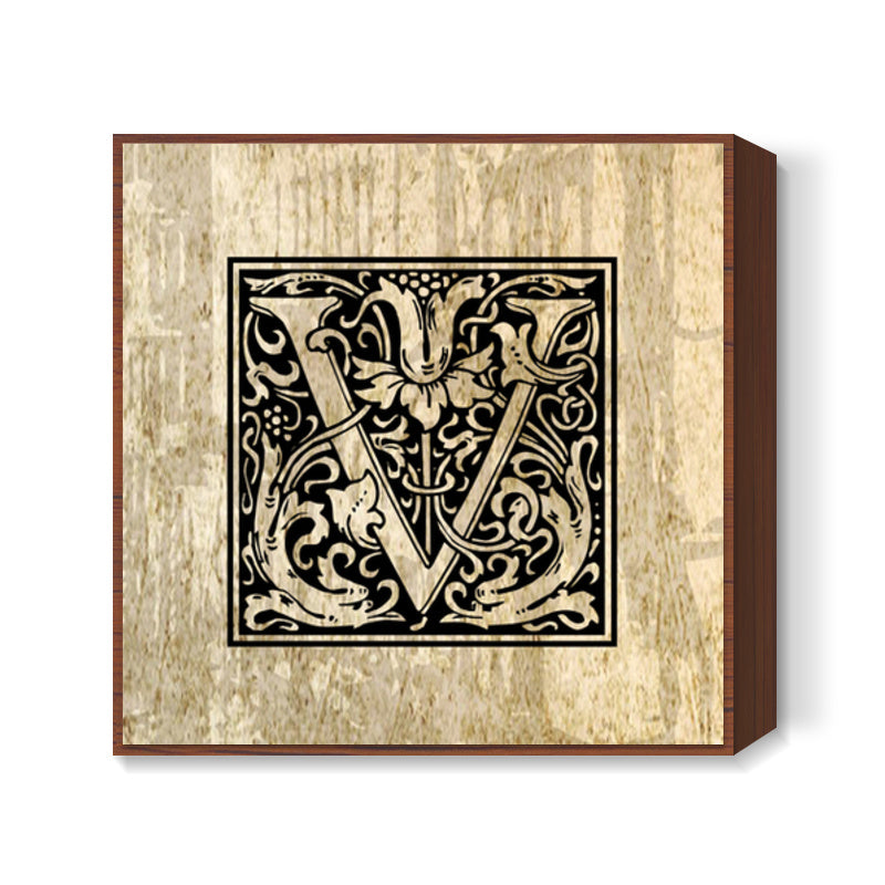 Ornate V Square Art Prints