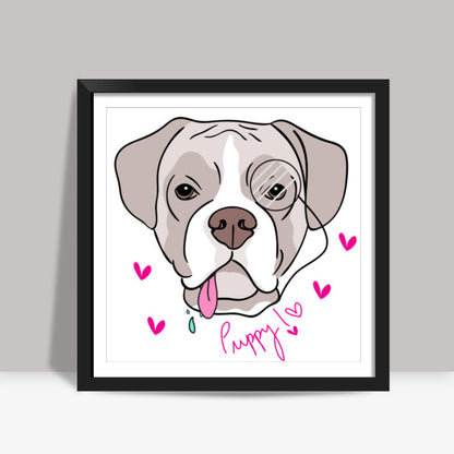 PUPPY LOVE! Square Art Prints