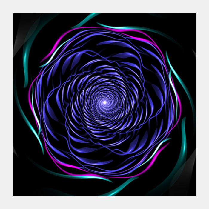 Psychedelic whirl Square Art Prints
