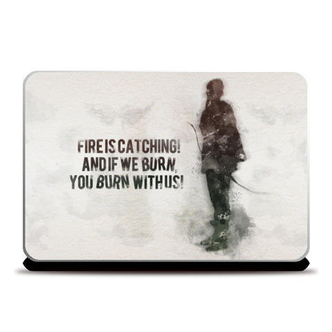 The Hunger Games-Katniss Everdeen quotes Laptop Skins