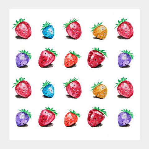 Square Art Prints, Strawberries Square Art Prints