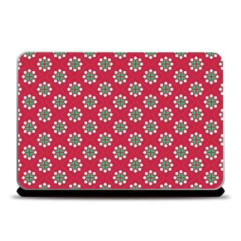 Abstract red and green pattern Laptop Skins