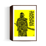 Samurai Trooper- Star Wars inspired  original art - yellow and black Wall Art