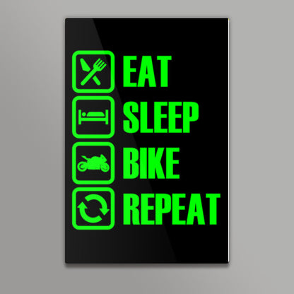 Eat Sleep Bike Repeat Wall Art