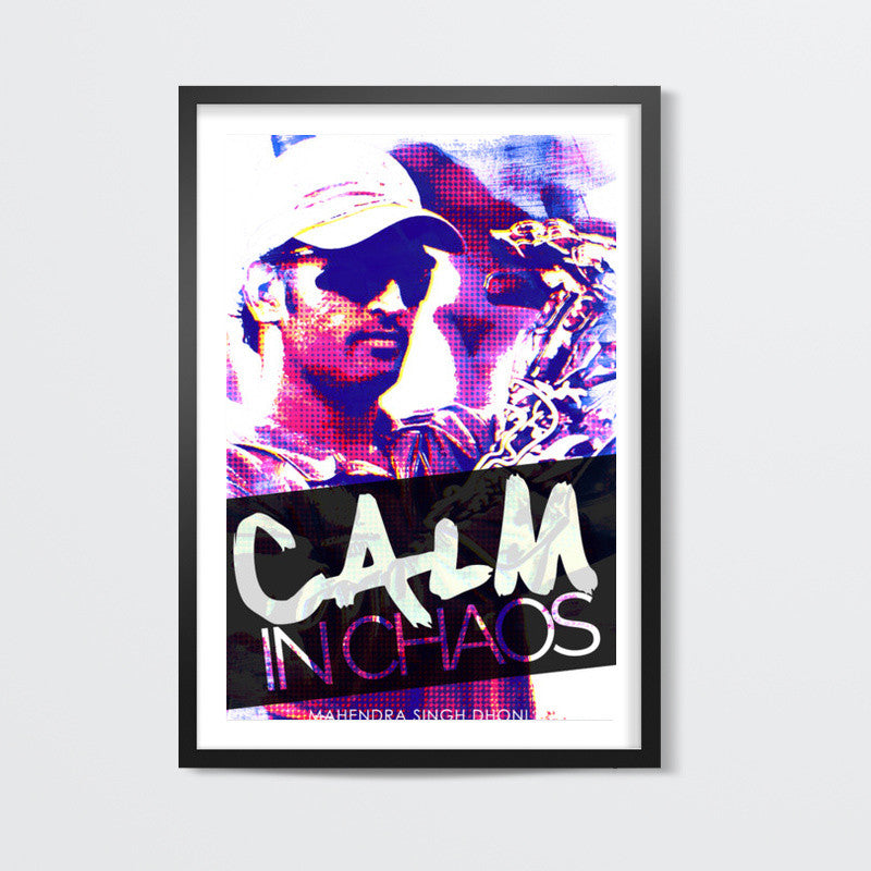 DHONI calm in chaos Wall Art