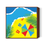 Summer time at beach ! Square Art Prints